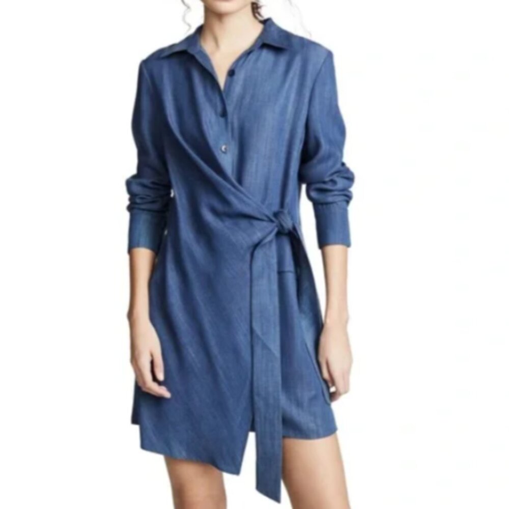 Tibi Denim Wrap Dress